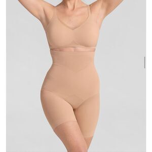 HoneyLove Women’s Small SuperPower Short Sand Shapewear Slimming NEW